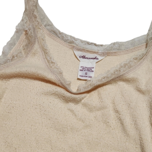 !! SOLD !! Abercrombie vintage light yellow lace cami tank top - Picture 5 of 6